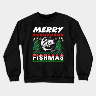 Merry Fishmas T-Shirt Design Crewneck Sweatshirt